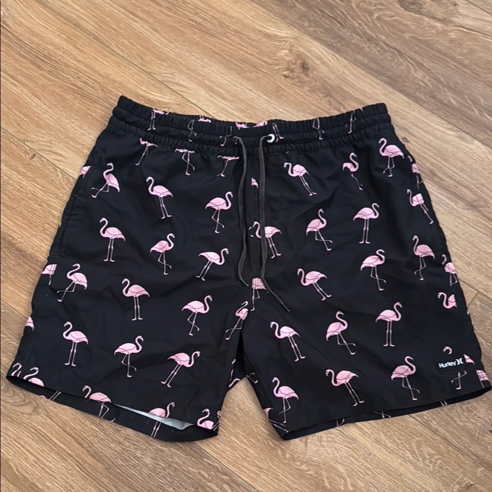 Hurley Black Flamingo Swim Shorts